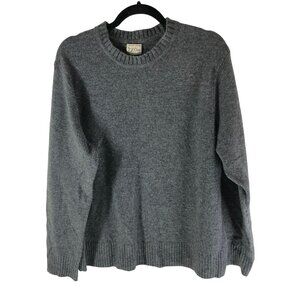 J Crew Rugged Merino Wool-Blend Crewneck Sweater For Men Gray L